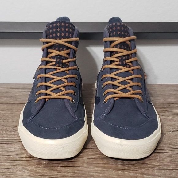 Vans Blue and Brown High-Top Athletic Shoes - Picture 2 of 8